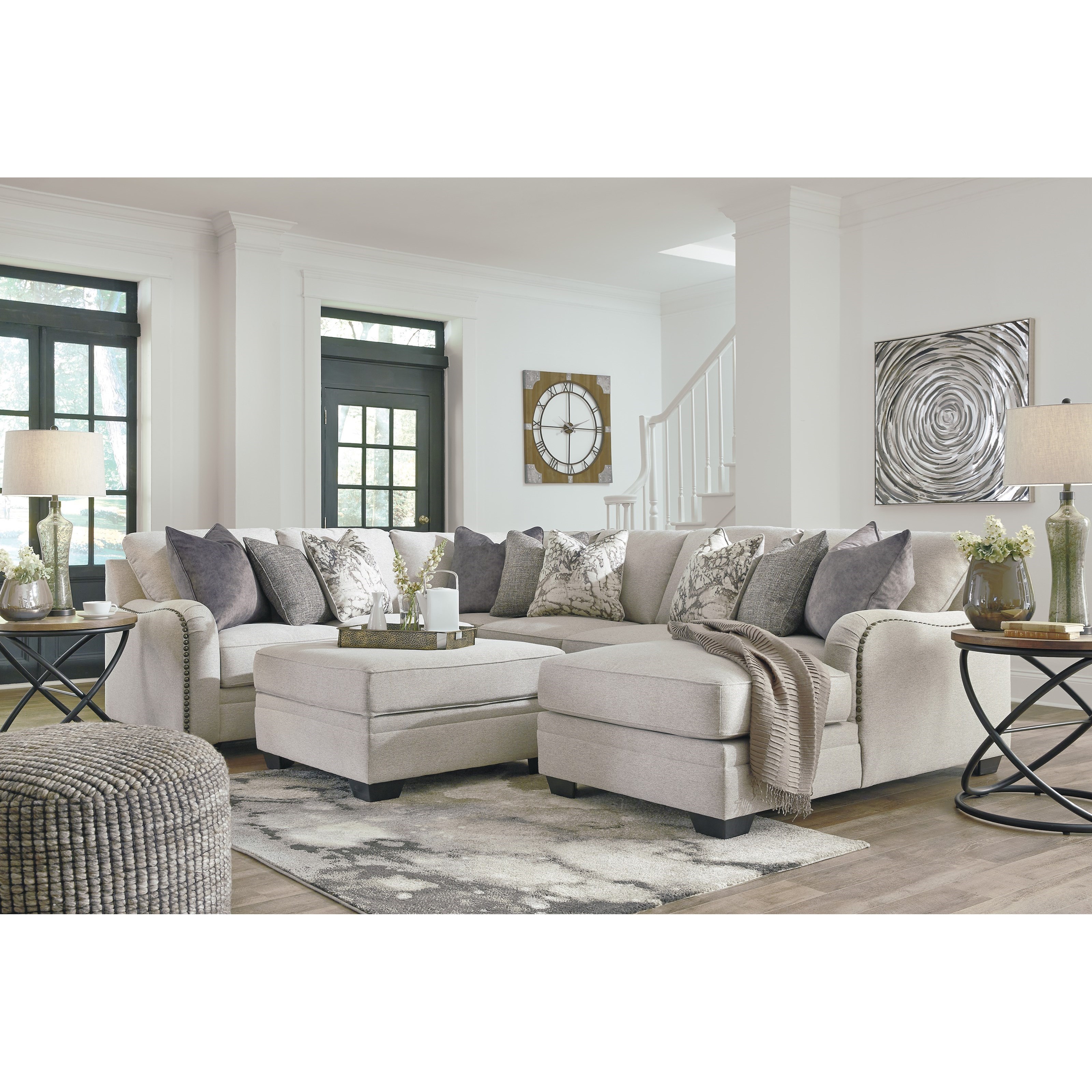 Benchcraft Dellara 4pc Sectional and ottoman Value City Furniture